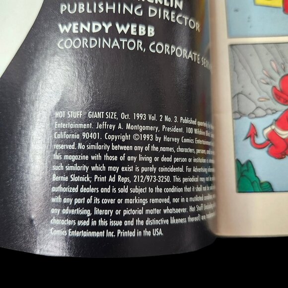 VTG ⭐️ 1993 HARVEY CLASSICS Hot Stuff Giant Size - Picture 4 of 5